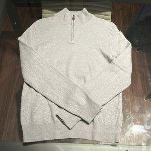 Bloomingdale’s Platinum Quarter Zip 100% Cashmere SMALL